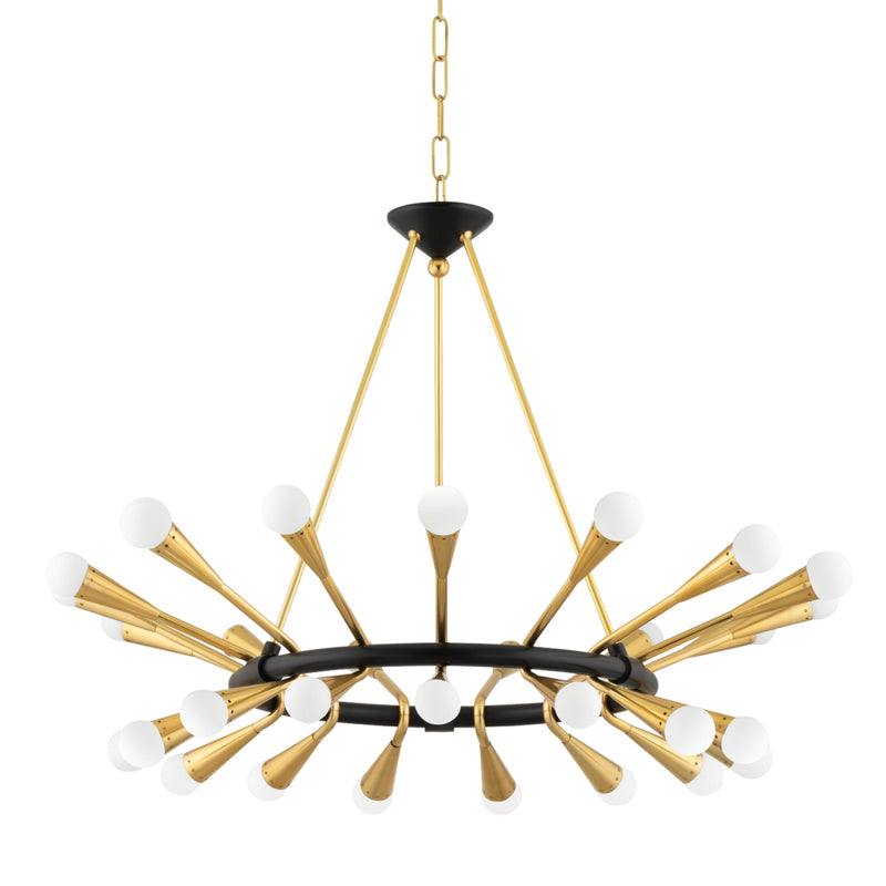 Corbett Lighting - 401-30-VPB/BBR - 30 Light Chandelier - Aries - Vintage Polished Brass