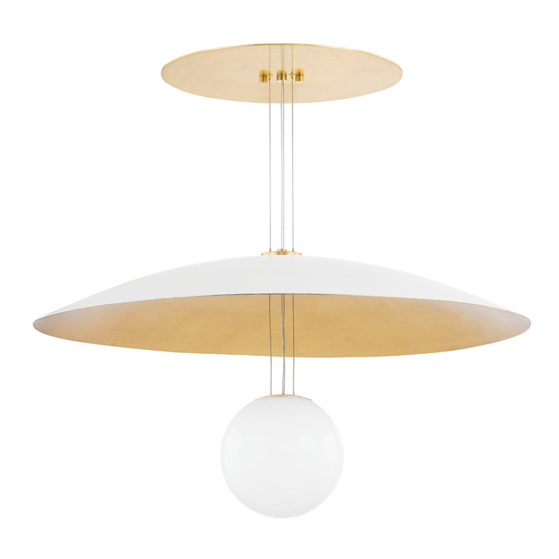 Hudson Valley - KBS1743701-L - LED Pendant - Brim - Soft White/Gold Leaf