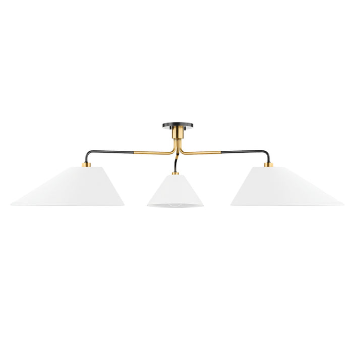 Hudson Valley Three Light Chandelier from the Duo collection in Aged Old Bronze finish