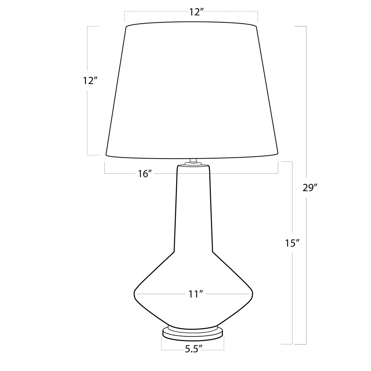 Regina Andrew - 13-1539 - One Light Table Lamp - Kayla - White