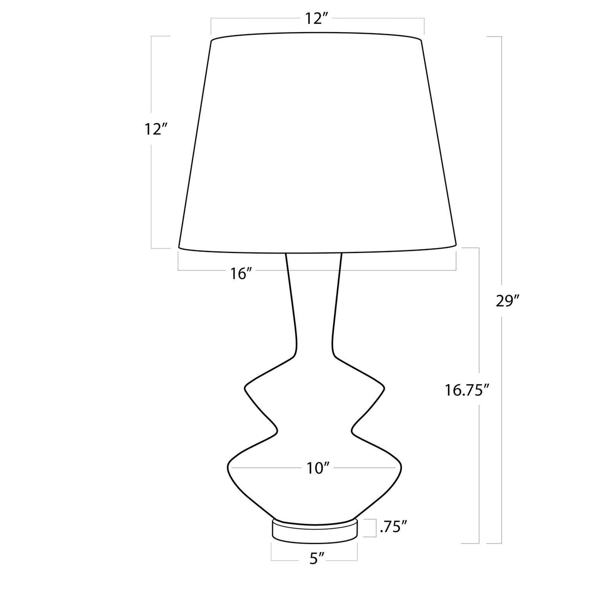 Regina Andrew - 13-1540BLK - One Light Table Lamp - Poe - Black