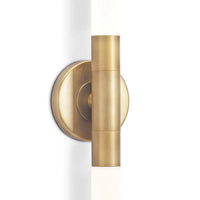 Regina Andrew - 15-1198NB - Two Light Wall Sconce - Wick Hilo - Natural Brass