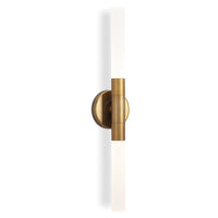 Regina Andrew - 15-1198NB - Two Light Wall Sconce - Wick Hilo - Natural Brass