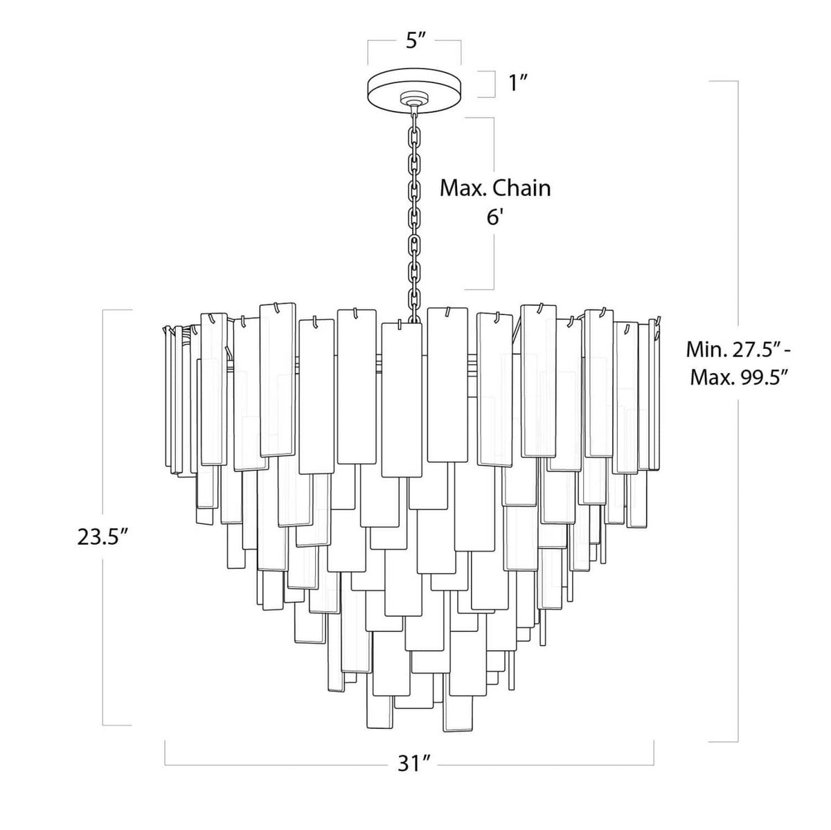 Regina Andrew - 16-1290PN - 16 Light Chandelier - Glacier - Clear
