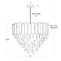 Regina Andrew - 16-1290PN - 16 Light Chandelier - Glacier - Clear