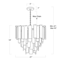 Regina Andrew - 16-1291PN - Eight Light Chandelier - Glacier - Clear