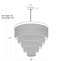 Regina Andrew - 16-1373 - 13 Light Chandelier - Waterfall - White