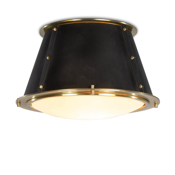 Regina Andrew One Light Flush Mount from the French collection in Blackened Brass finish