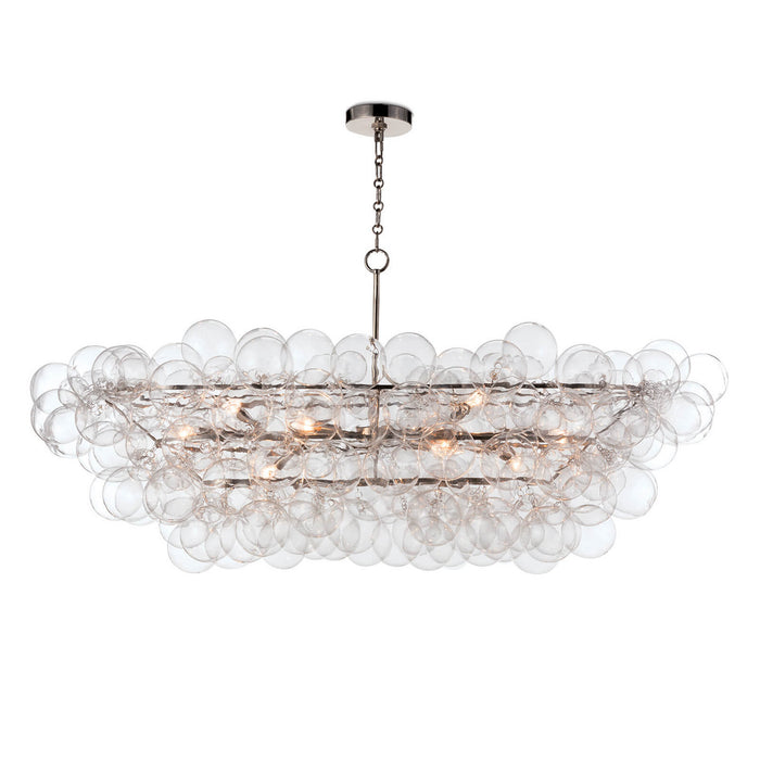 Regina Andrew Eight Light Chandelier from the Bubbles collection in Polished Nickel finish