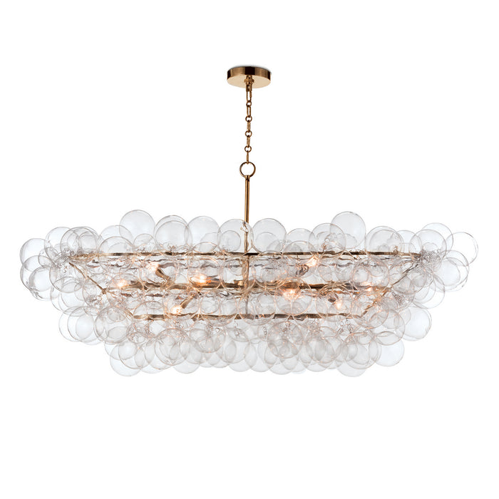 Regina Andrew Eight Light Chandelier from the Bubbles collection in Natural Brass finish