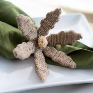 Design Shop Jute Flower Napkin Ring