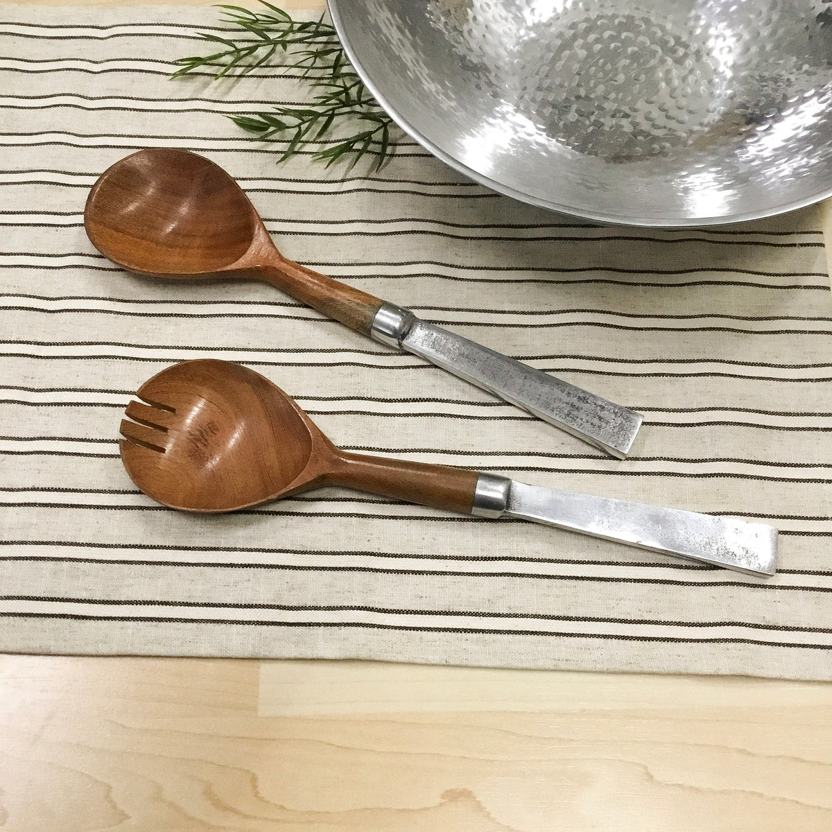 Design Shop Aluminum & Wood Server Babul S/2
