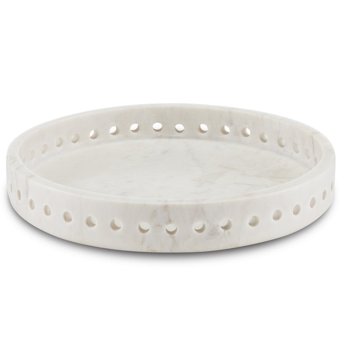 Currey and Company Tray from the Freya collection in White finish