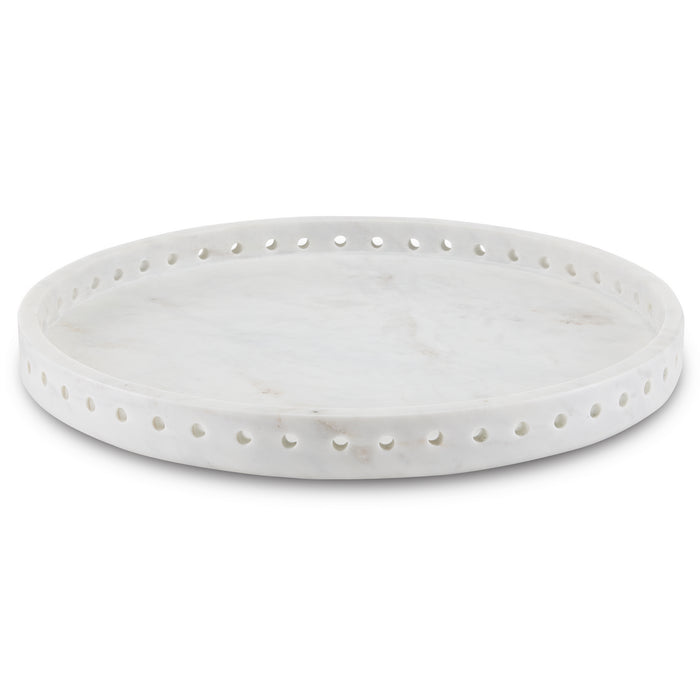 Currey and Company Tray from the Freya collection in White finish