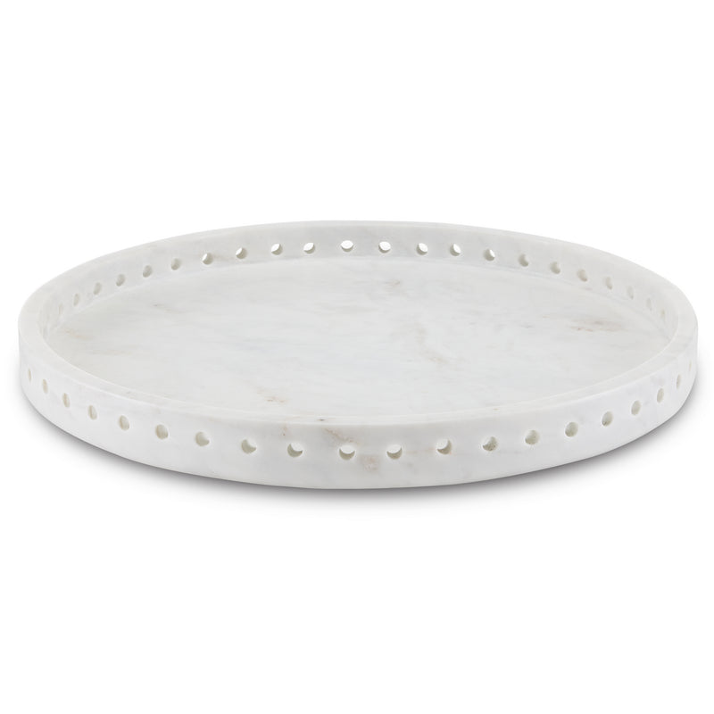Currey and Company - 1200-0592 - Tray - Freya Collection - White