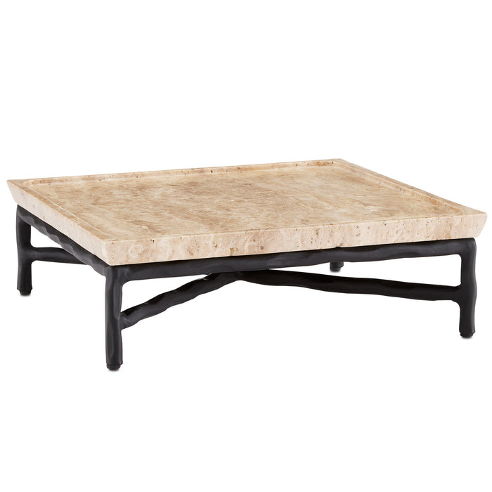 Currey and Company Tray from the Boyles collection in Natural/Black finish