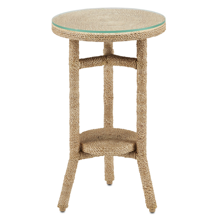Currey and Company Drinks Table from the Limay collection in Natural Rope finish