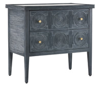 Currey and Company - 3000-0217 - Chest - Santos Collection - Vintage Navy