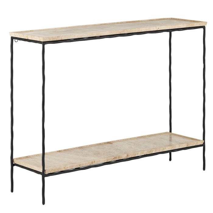 Currey and Company Console Table from the Boyles collection in Natural/Black finish