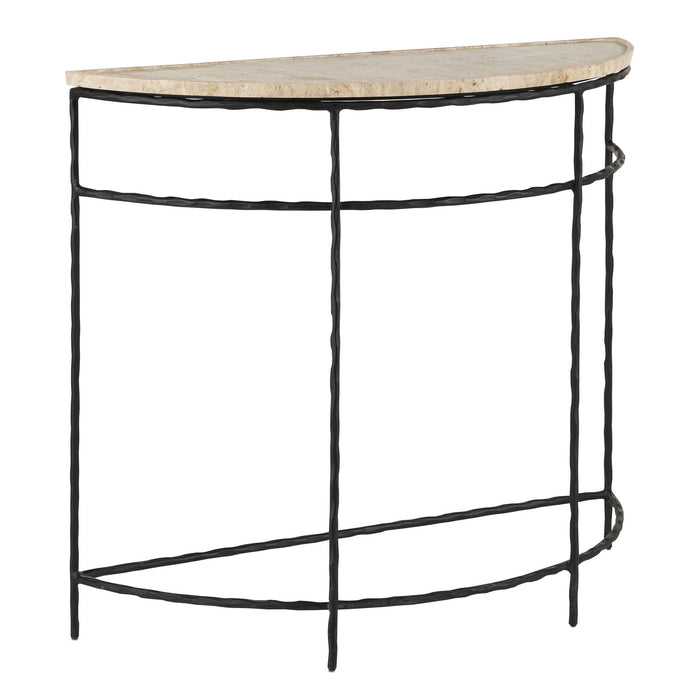Currey and Company Demi-Lune from the Boyles collection in Natural/Black finish