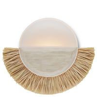 Currey and Company - 5000-0204 - One Light Wall Sconce - Seychelles - Sugar White/Sandstone/Natural