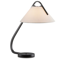 Currey and Company - 6000-0780 - One Light Desk Lamp - Frey Collection - Satin Black/Brushed Brown