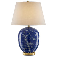 Currey and Company - 6000-0793 - One Light Table Lamp - Sakura Blue Table Lamp - Blue/White/Gold Leaf