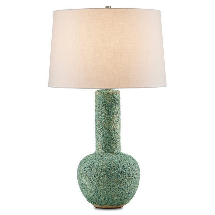 Currey and Company One Light Table Lamp from the Manor collection in Moss Green finish