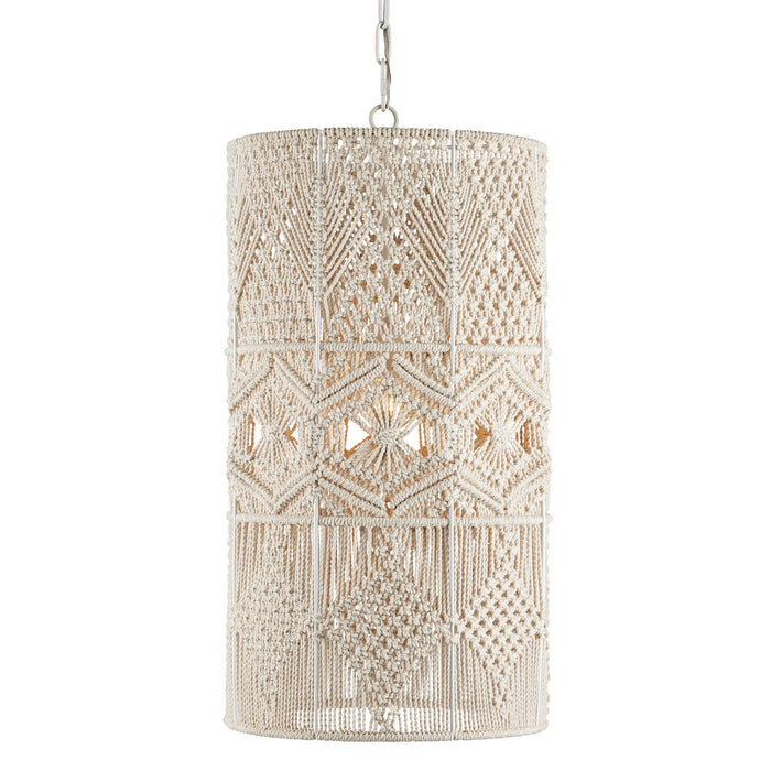 Currey and Company One Light Pendant from the Mod collection in Natural/Whitewash finish