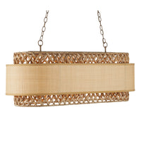 Currey and Company - 9000-0927 - Six Light Chandelier - Isola Collection - Khaki/Natural