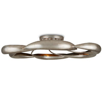 Currey and Company Six Light Semi-Flush Mount from the Caroube collection in Champagne/Contemporary Silver finish