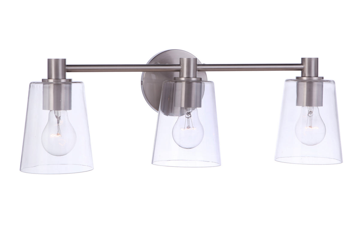 Craftmade - 12623BNK3 - Three Light Vanity - Emilio - Brushed Polished Nickel