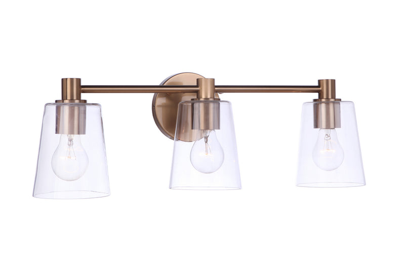Craftmade - 12623SB3 - Three Light Vanity - Emilio - Satin Brass