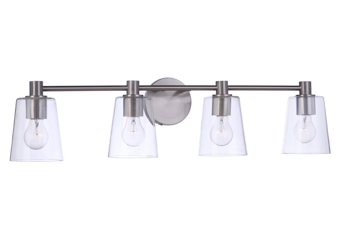Craftmade - 12633BNK4 - Four Light Vanity - Emilio - Brushed Polished Nickel