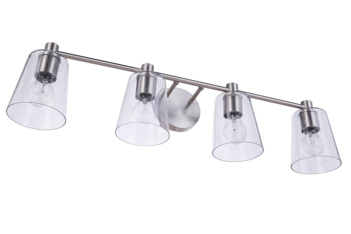 Craftmade - 12633BNK4 - Four Light Vanity - Emilio - Brushed Polished Nickel