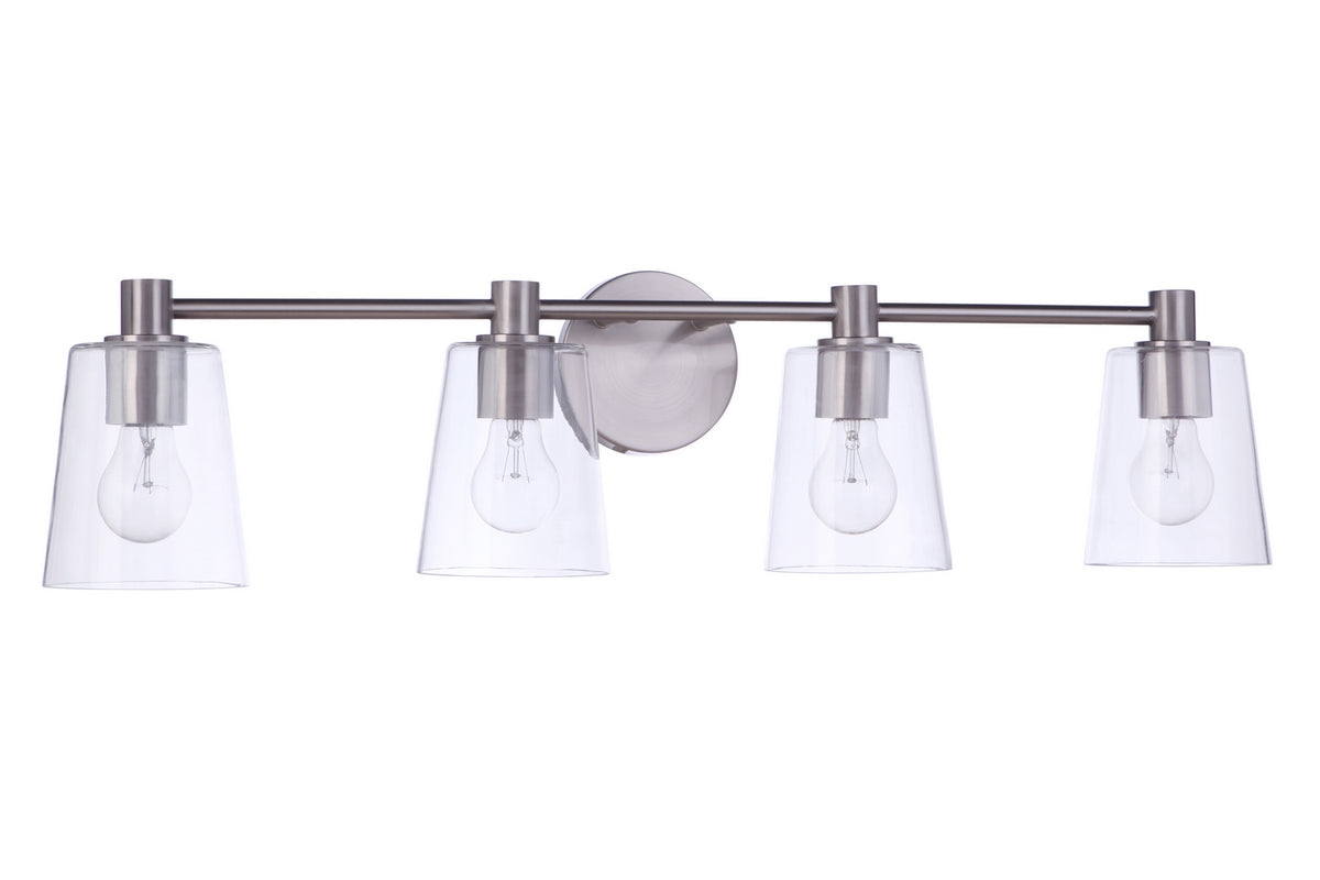 Craftmade - 12633BNK4 - Four Light Vanity - Emilio - Brushed Polished Nickel