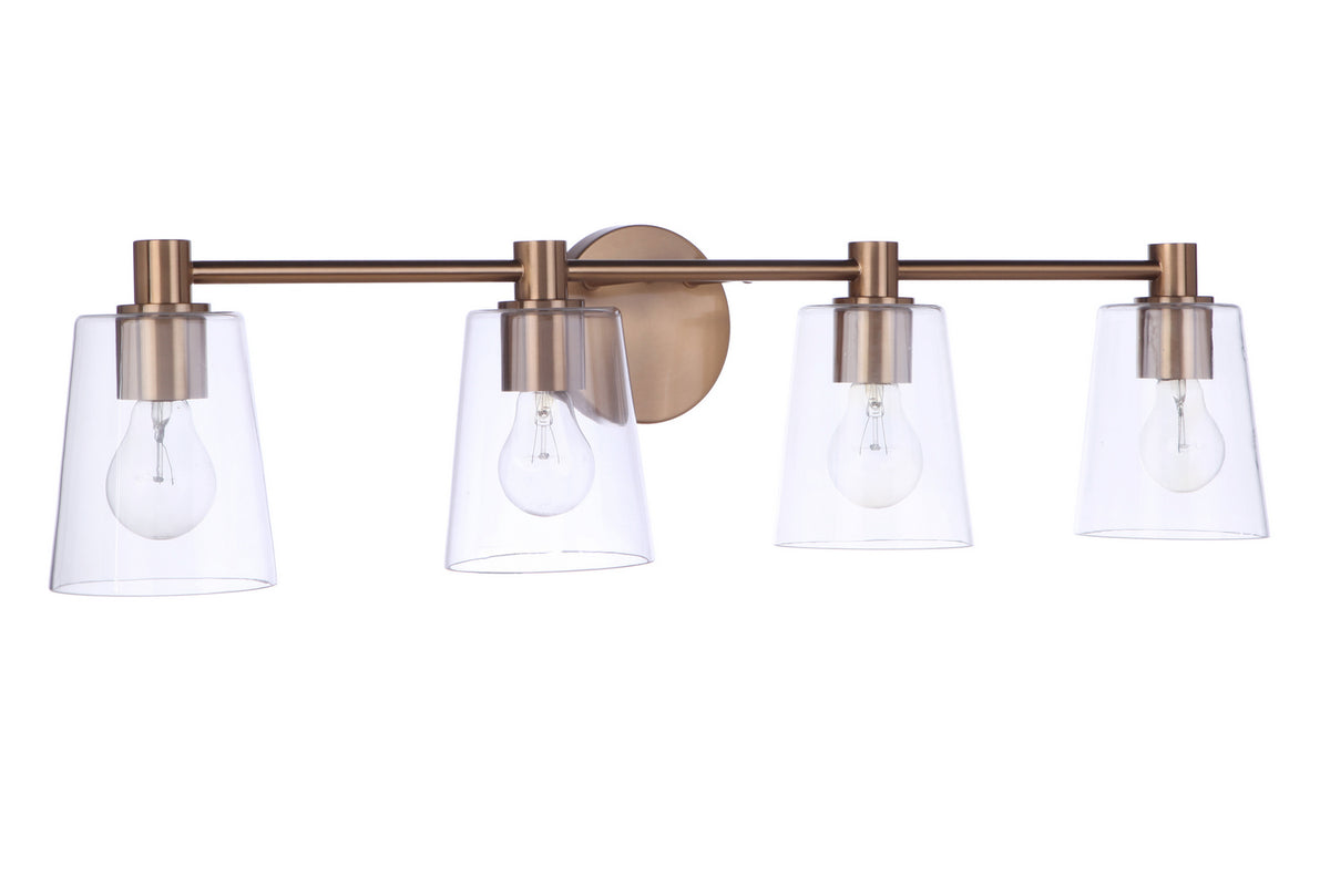 Craftmade - 12633SB4 - Four Light Vanity - Emilio - Satin Brass