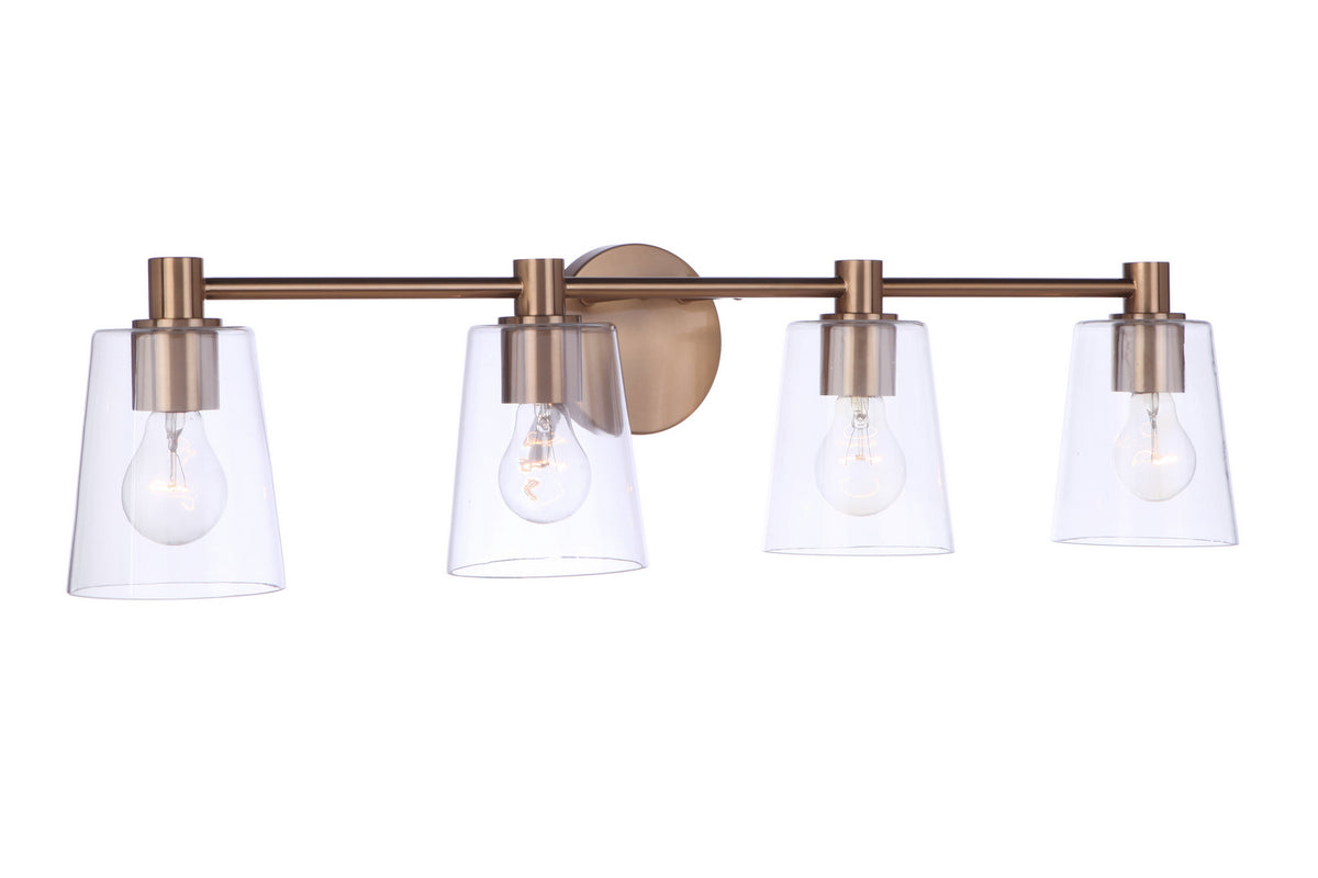 Craftmade - 12633SB4 - Four Light Vanity - Emilio - Satin Brass