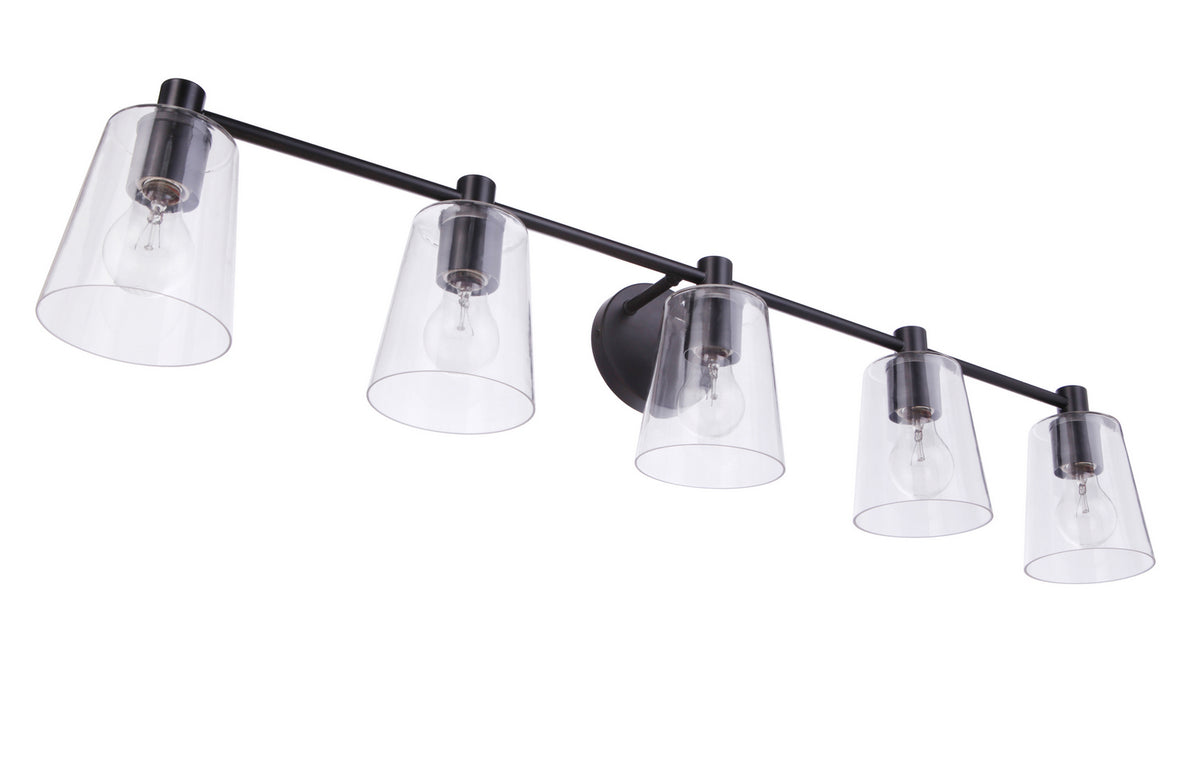 Craftmade - 12642FB5 - Five Light Vanity - Emilio - Flat Black
