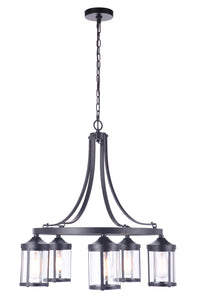 Craftmade - 55325-FB - Five Light Chandelier - Elliot - Flat Black