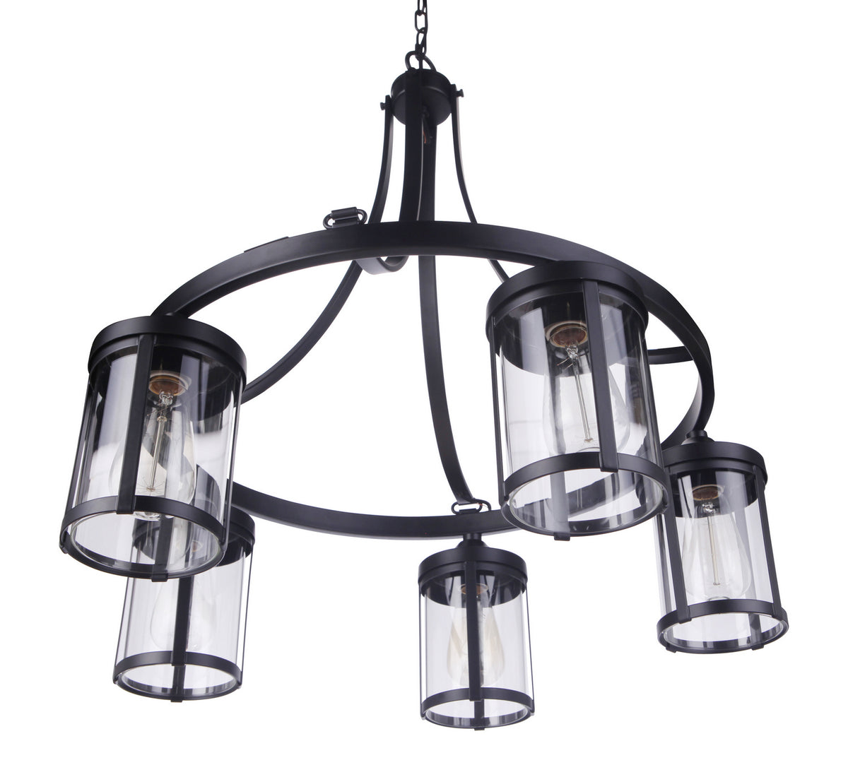 Craftmade - 55325-FB - Five Light Chandelier - Elliot - Flat Black