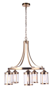 Craftmade - 55325-SB - Five Light Chandelier - Elliot - Satin Brass