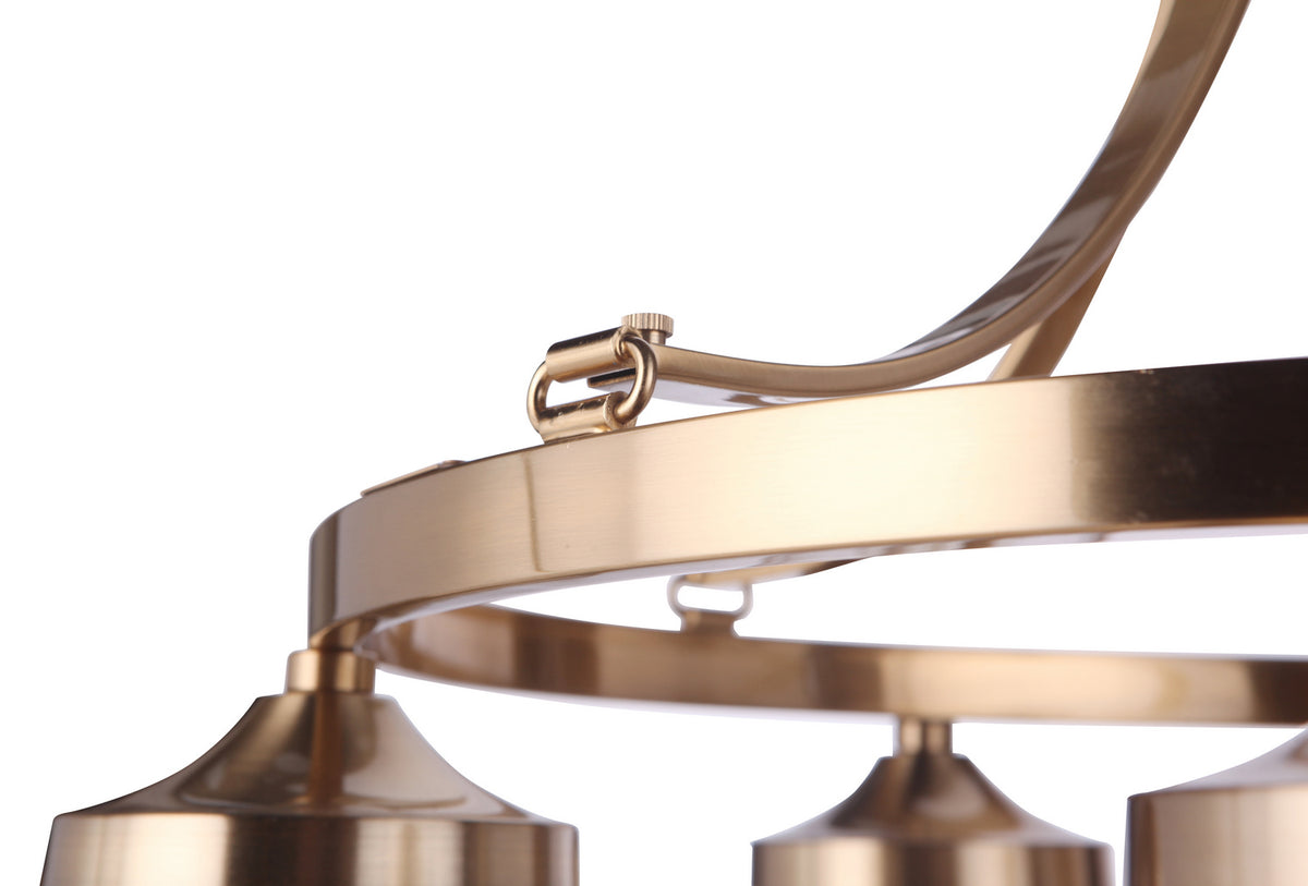 Craftmade - 55325-SB - Five Light Chandelier - Elliot - Satin Brass
