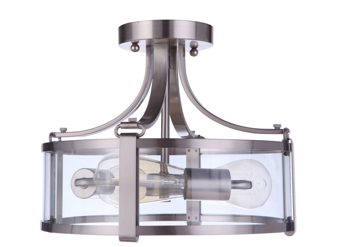 Craftmade - 55353-BNK - Three Light Semi Flush Mount - Elliot - Brushed Polished Nickel