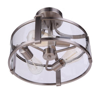 Craftmade - 55353-BNK - Three Light Semi Flush Mount - Elliot - Brushed Polished Nickel
