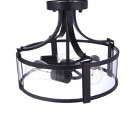 Craftmade - 55353-FB - Three Light Semi Flush Mount - Elliot - Flat Black