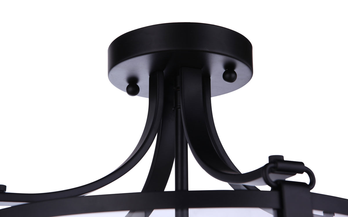 Craftmade - 55353-FB - Three Light Semi Flush Mount - Elliot - Flat Black