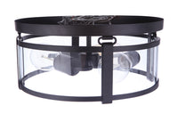 Craftmade - 55383-FB - Three Light Flushmount - Elliot - Flat Black