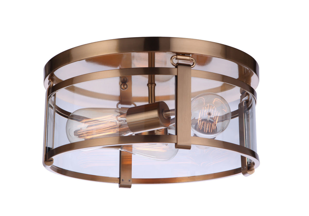 Craftmade - 55383-SB - Three Light Flushmount - Elliot - Satin Brass