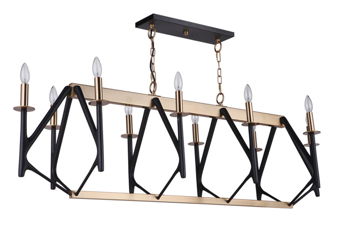 Craftmade Ten Light Island Pendant from the The Reserve collection in Flat Black/Painted Nickel finish